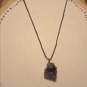 Raw Amethyst wire-wrapped necklace